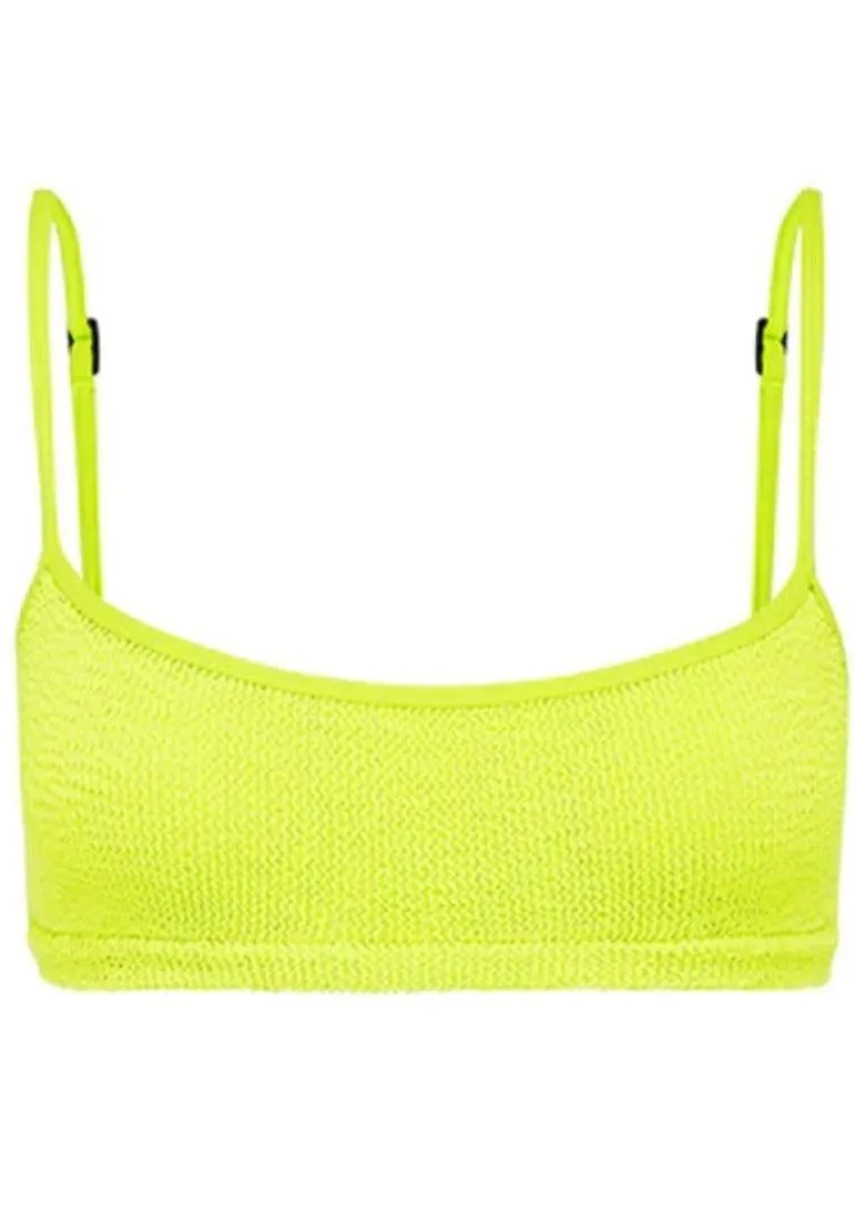 Strap Saint Bikini Top in Sunny Lime