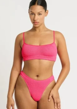 Strap Saint Bikini Top in Neon Azalea