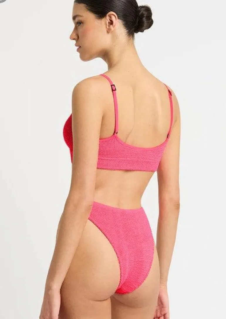 Strap Saint Bikini Top in Neon Azalea