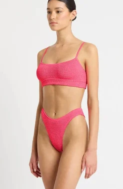 Strap Saint Bikini Top in Neon Azalea