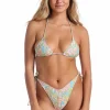 Susan Triangle Bikini Set in Pastel Neon Floral