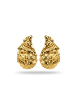 Textured Shell Stud Earrings