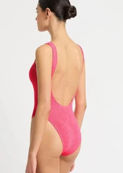 The Mara One Piece Swimsuit in Neon Azalea
