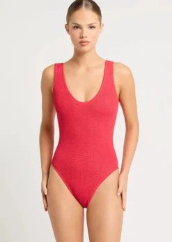 The Mara One Piece Swimsuit in Nectarine