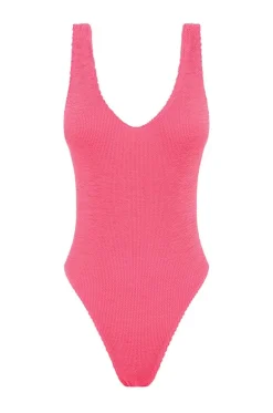 The Mara One Piece Swimsuit in Neon Azalea