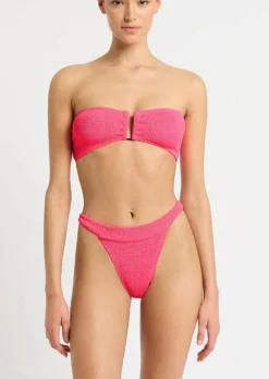 The Milo Bikini Brief in Neon Azalea