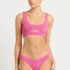 The Sasha Bikini Top in Wild Berry Lurex