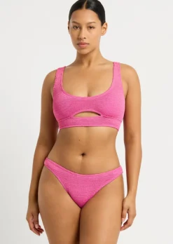 The Sasha Bikini Top in Wild Berry Lurex