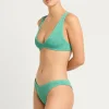 The Sign Bikini Brief in Lagoon Lurex
