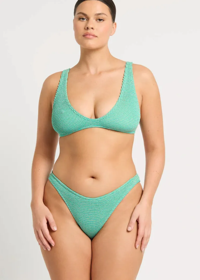 The Sign Bikini Brief in Lagoon Lurex