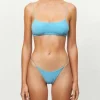 The String Pant in Turquoise Lurex