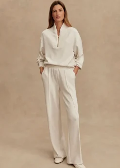 The Wide Leg Pant 28" in Ivory