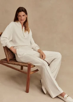 The Wide Leg Pant 28" in Ivory