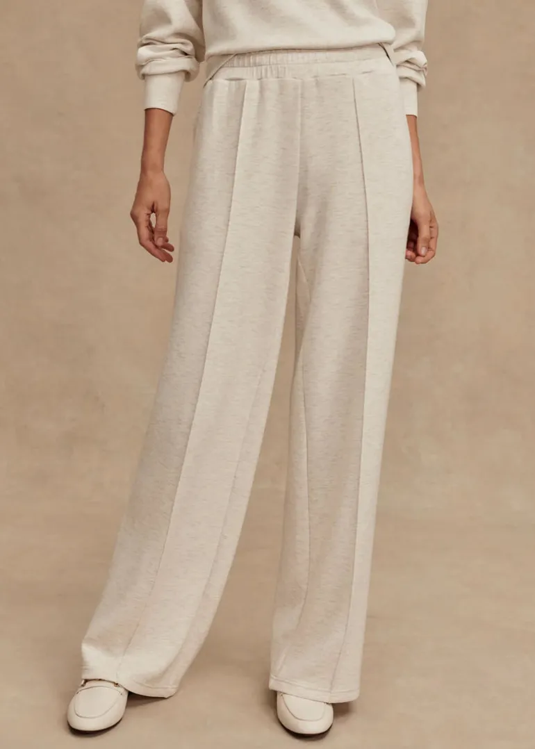 The Wide Leg Pant 28" in Ivory