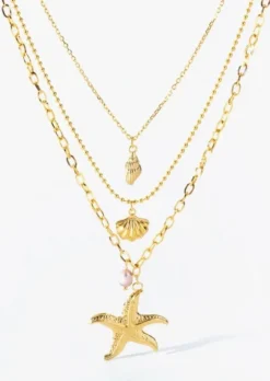 3 Tier Starfish Necklace