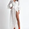 Valentino Wrap Stretchy Lace Dress