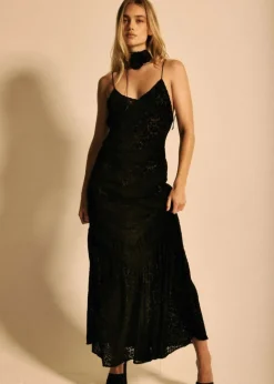 Velvet Maxi Slip Dress Highland