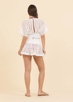 White Box Eyelet Kimono Top