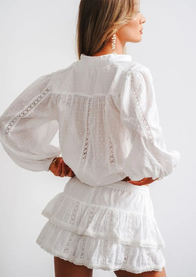White Embroidery Skort Poupette