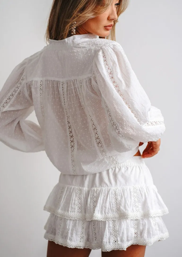 White Embroidery Skort Poupette