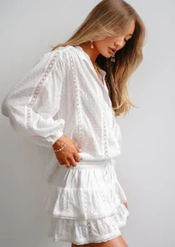 White Embroidery Top Poupette