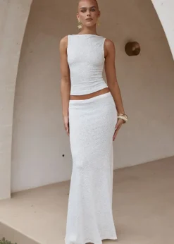 White Maxi Skirt Orlean