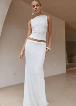 White Maxi Skirt Orlean