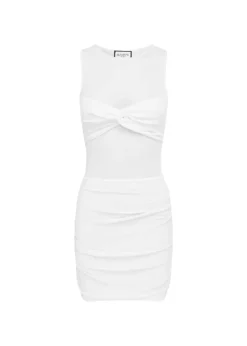 White Mesh Mini Dress Meila