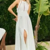 White Mirage Embroidered Endless Summer Maxi Dress