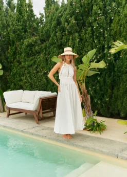 White Mirage Embroidered Endless Summer Maxi Dress