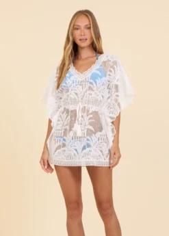 White Venetian Crochet Cover up