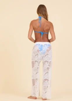 White Venetian Crochet Pant