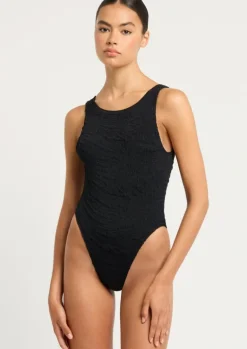 x Georgia Fowler Guiness One Piece Black Swimsuit