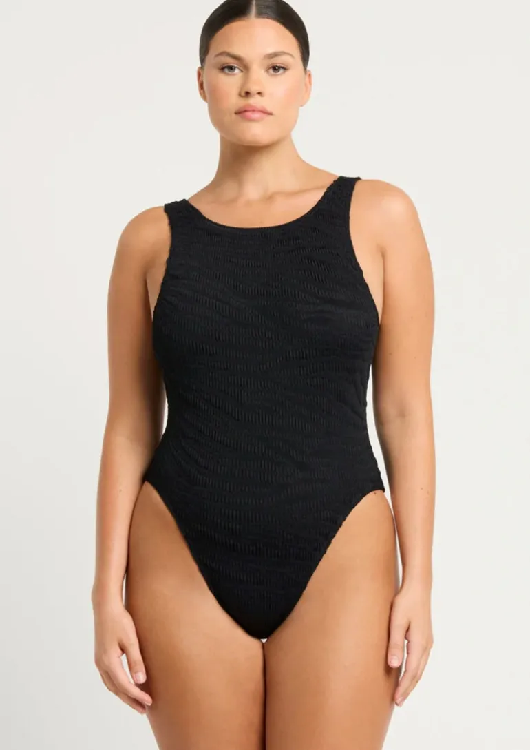 x Georgia Fowler Guiness One Piece Black Swimsuit