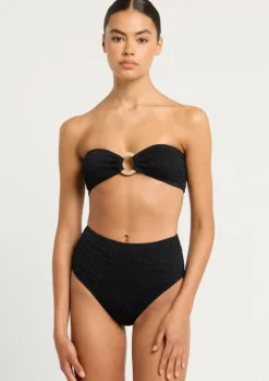 x Georgia Fowler Palmer High Waist Bikini Brief in Black Tiger