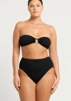 x Georgia Fowler Palmer High Waist Bikini Brief in Black Tiger