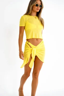 Yellow Mesh Sarong