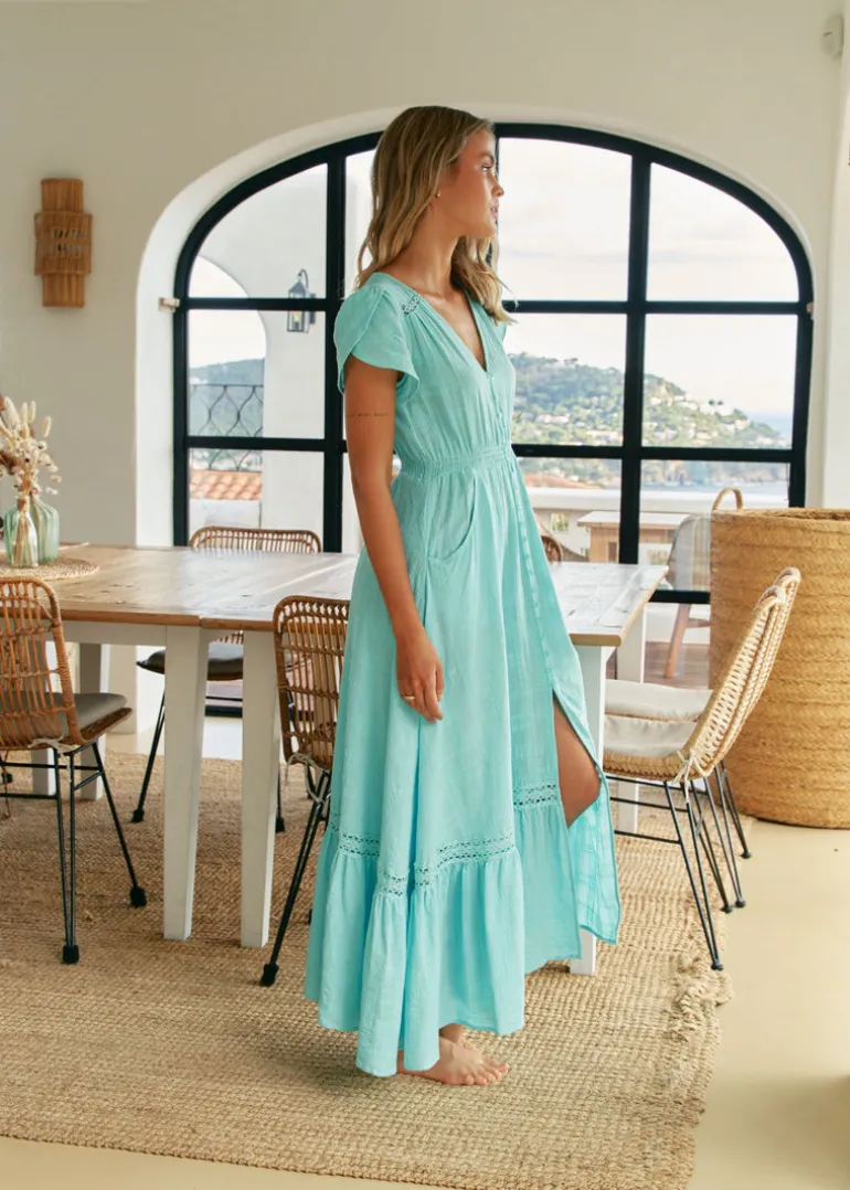 Zanzibar Cotton Carmen Maxi Dress